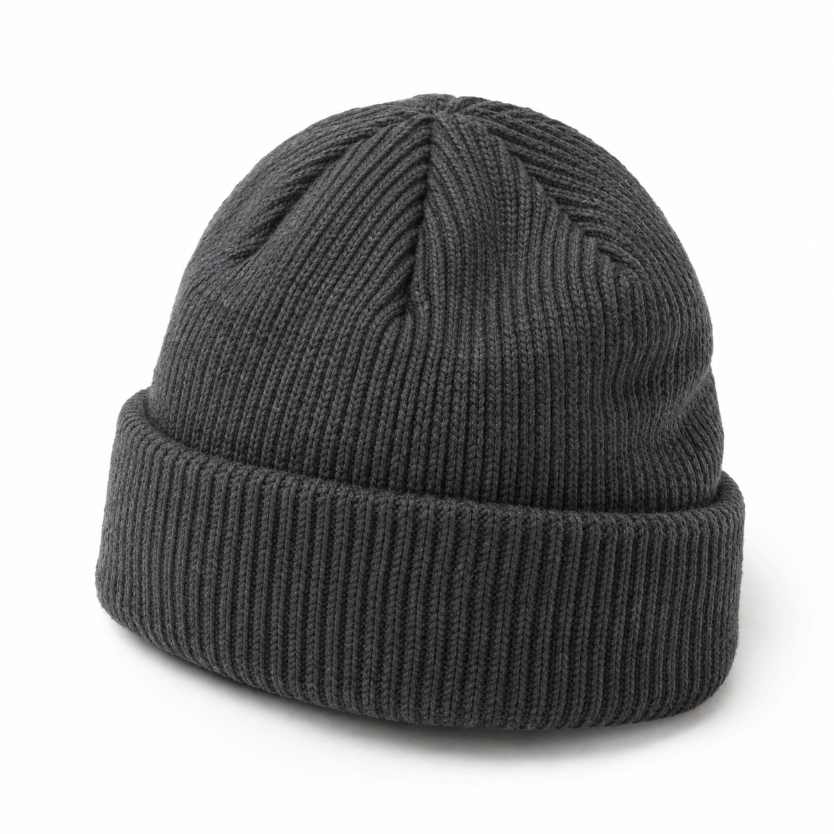 Charcoal Ribbed Cuff Beanie