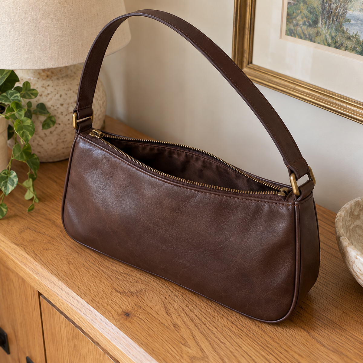 Chocolate Retro Shoulder Bag