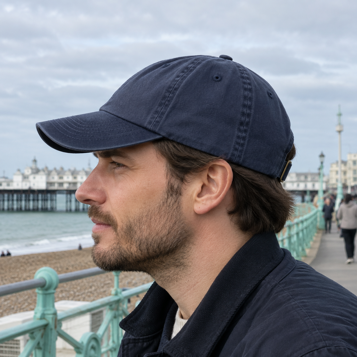 Washed Navy Cotton Dad Cap
