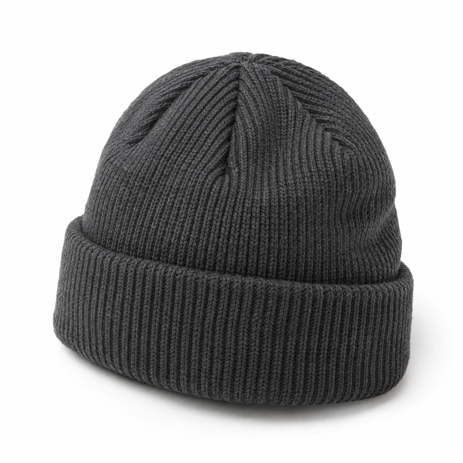 Charcoal Ribbed Cuff Beanie