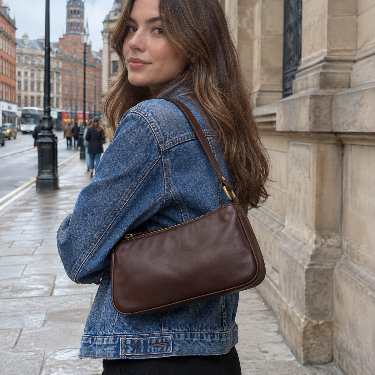 Chocolate Retro Shoulder Bag