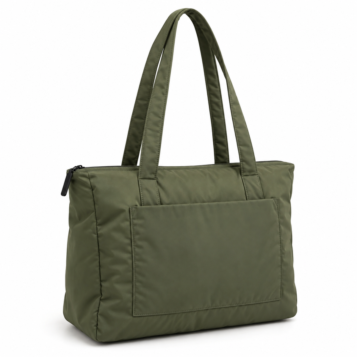 Olive Nylon Commuter Tote