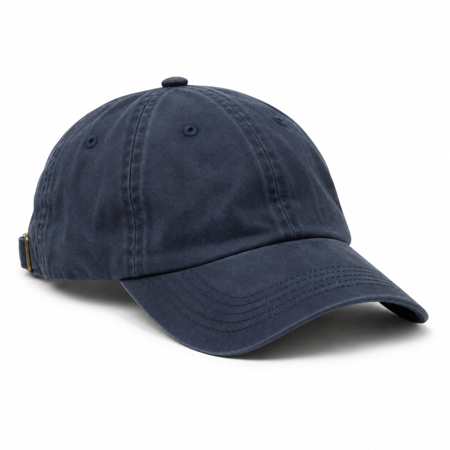 Washed Navy Cotton Dad Cap
