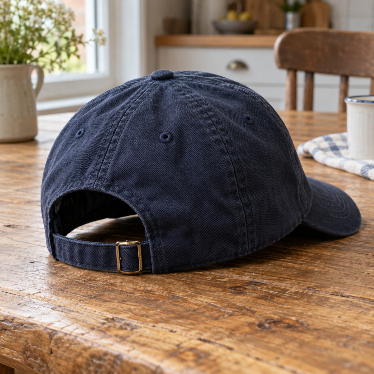 Washed Navy Cotton Dad Cap